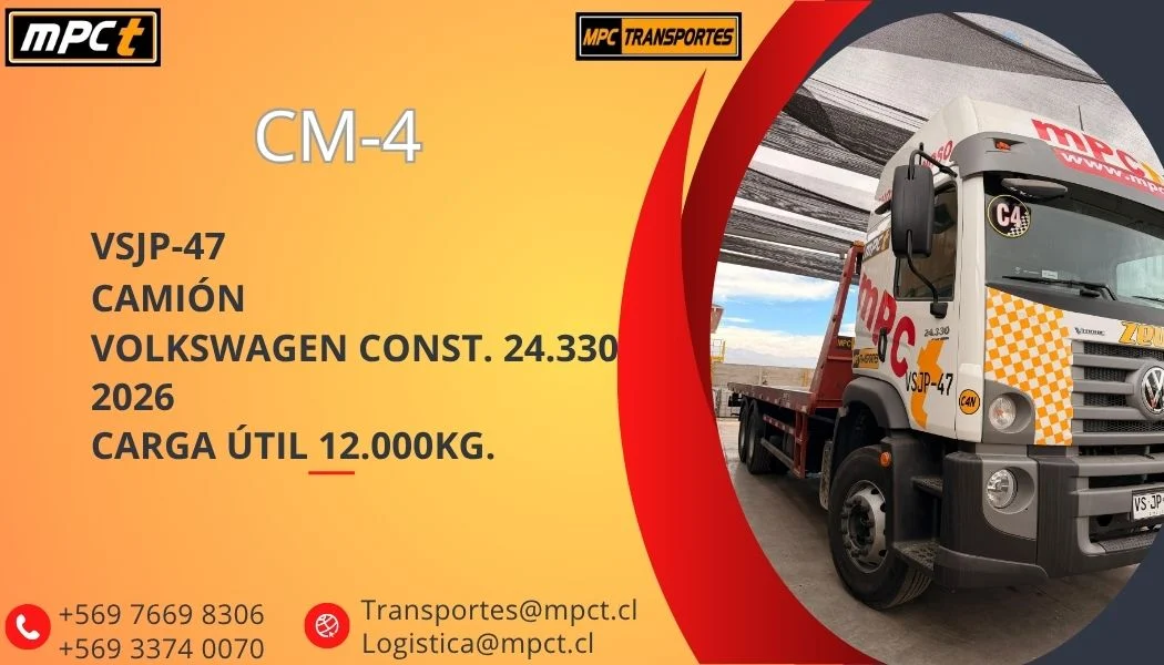 Ficha técnica del camión C-4 de MPC Transportes